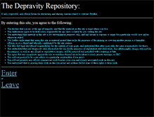 Tablet Screenshot of depravityrepository.org